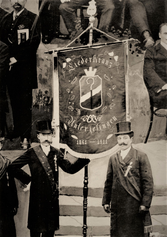 Liederkranz Sängerfest 1911, re Zimmermeister Willy Seibold, li Farrenwärter Gustav Seibold
